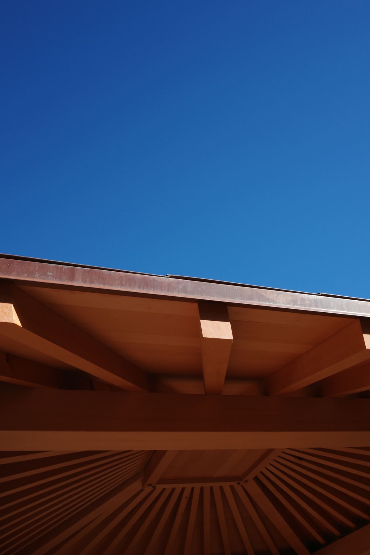 Wooden roof at a Japanese garden